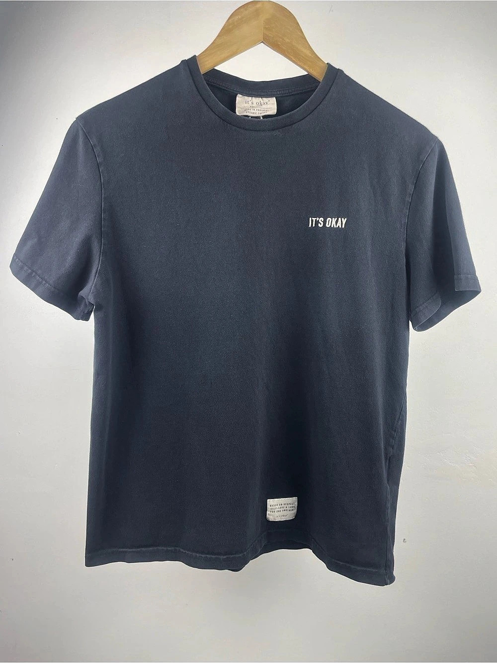 It'Small Okay Organic Cotton Tee in Blue Size Small
